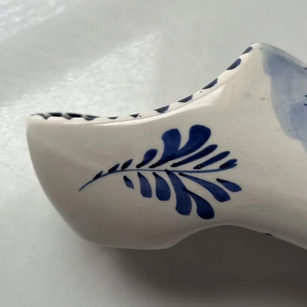 Windmill Delft Blue and White Porcelain Clog